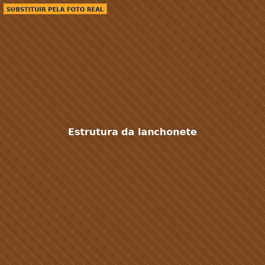Estrutura da lanchonete do Balneário do Munhoz