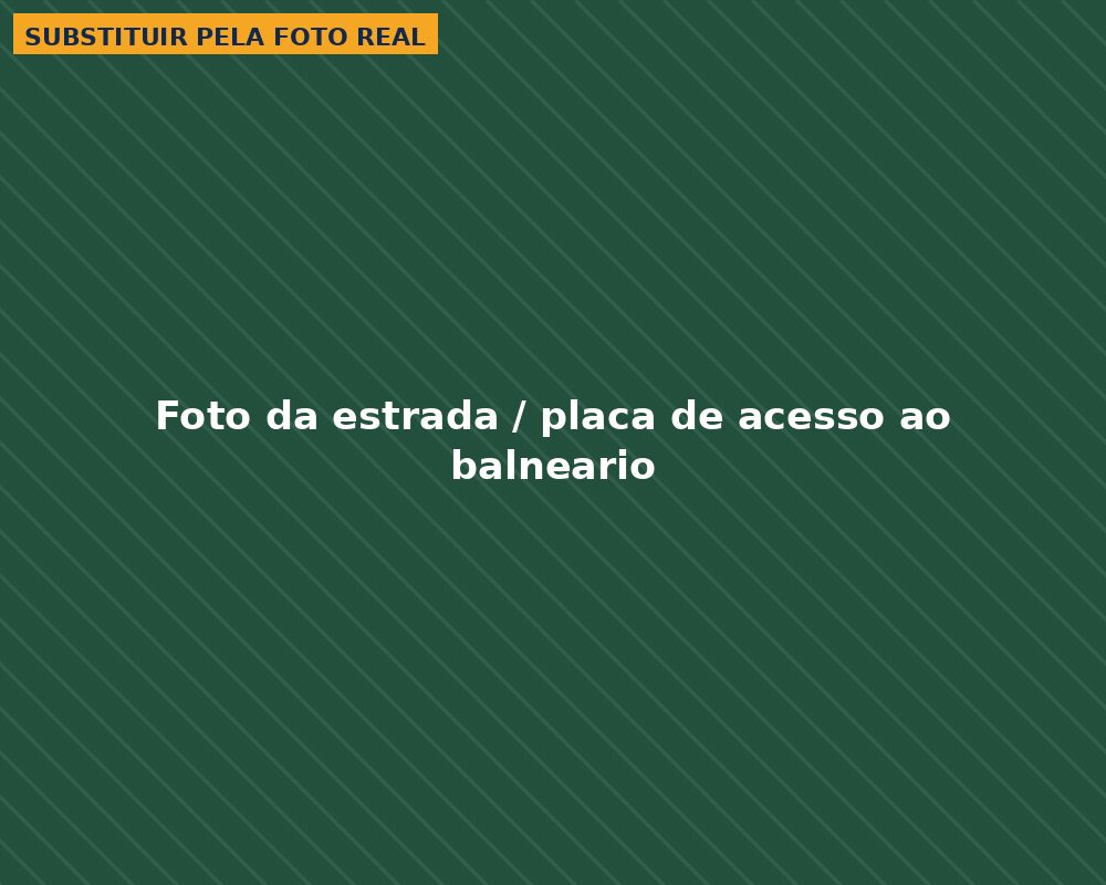Placa de acesso ao Balneário do Munhoz em Bom Jesus das Selvas