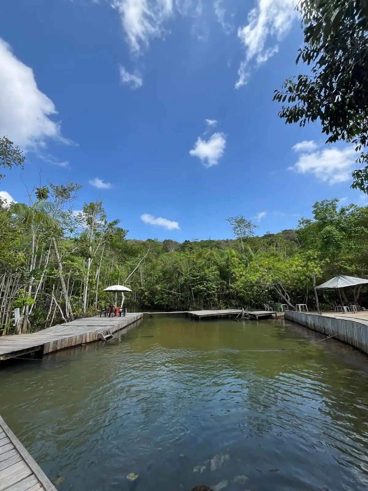 Piscina natural de rio no Balneário do Munhoz em Bom Jesus das Selvas